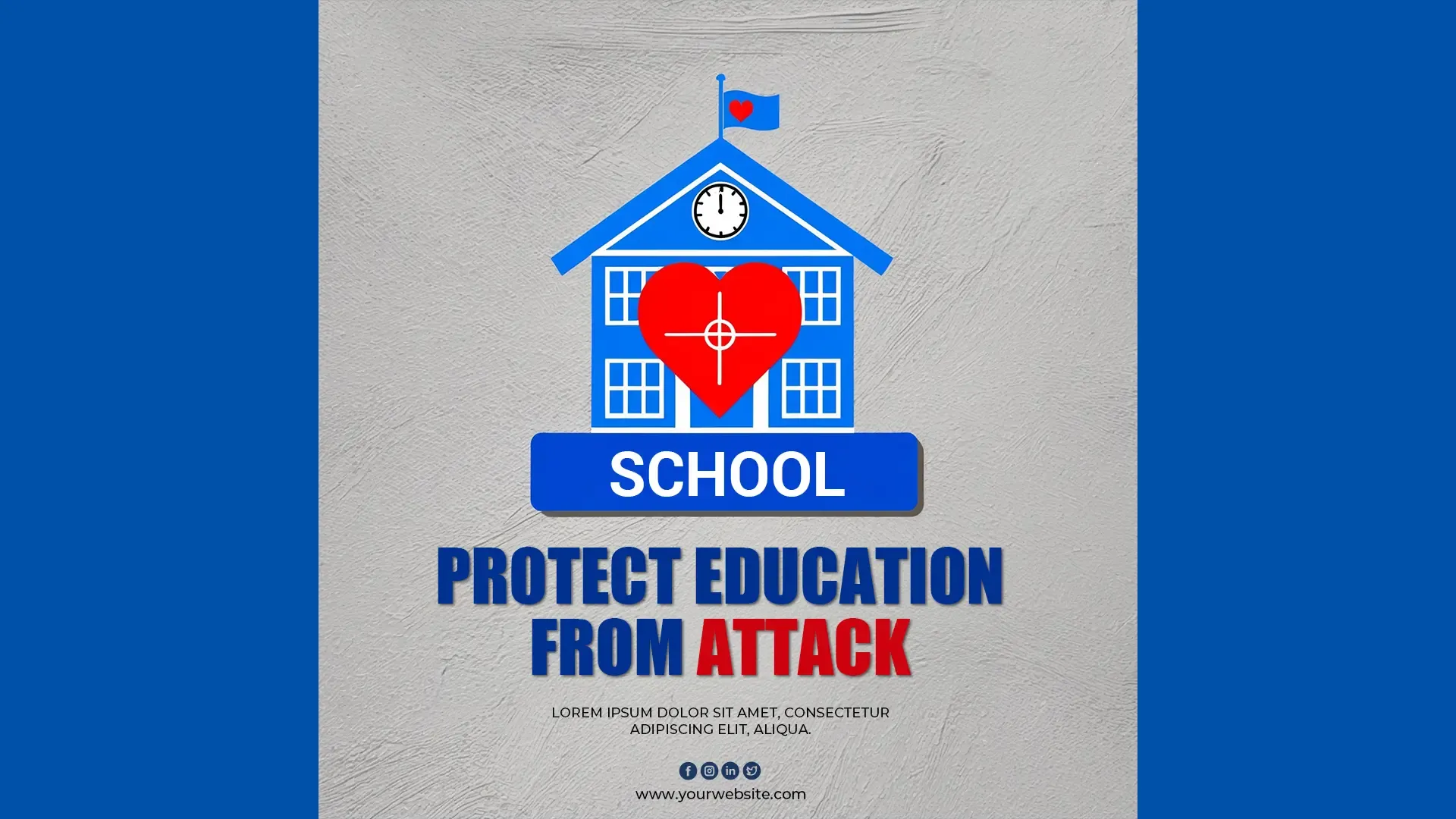 Raise Awareness for Protecting Schools Instagram Post Template image